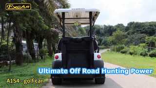 Veja a demonstração do carrinho Excar 4 Person Off Road Hunting ElectricMA1S4 com bateria de lítio