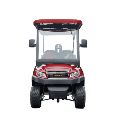 4 Seats Red Electric Golf Car with Lithium Battery 3.7KW Curtis Motor Controller Wholesale Price
